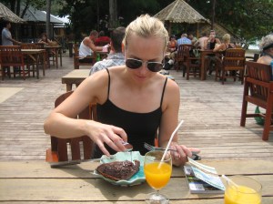 Chocholate pancake with chocholate